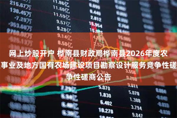 网上炒股开户 桦南县财政局桦南县2026年度农村公益事业及地方国有农场建设项目勘察设计服务竞争性磋商公告